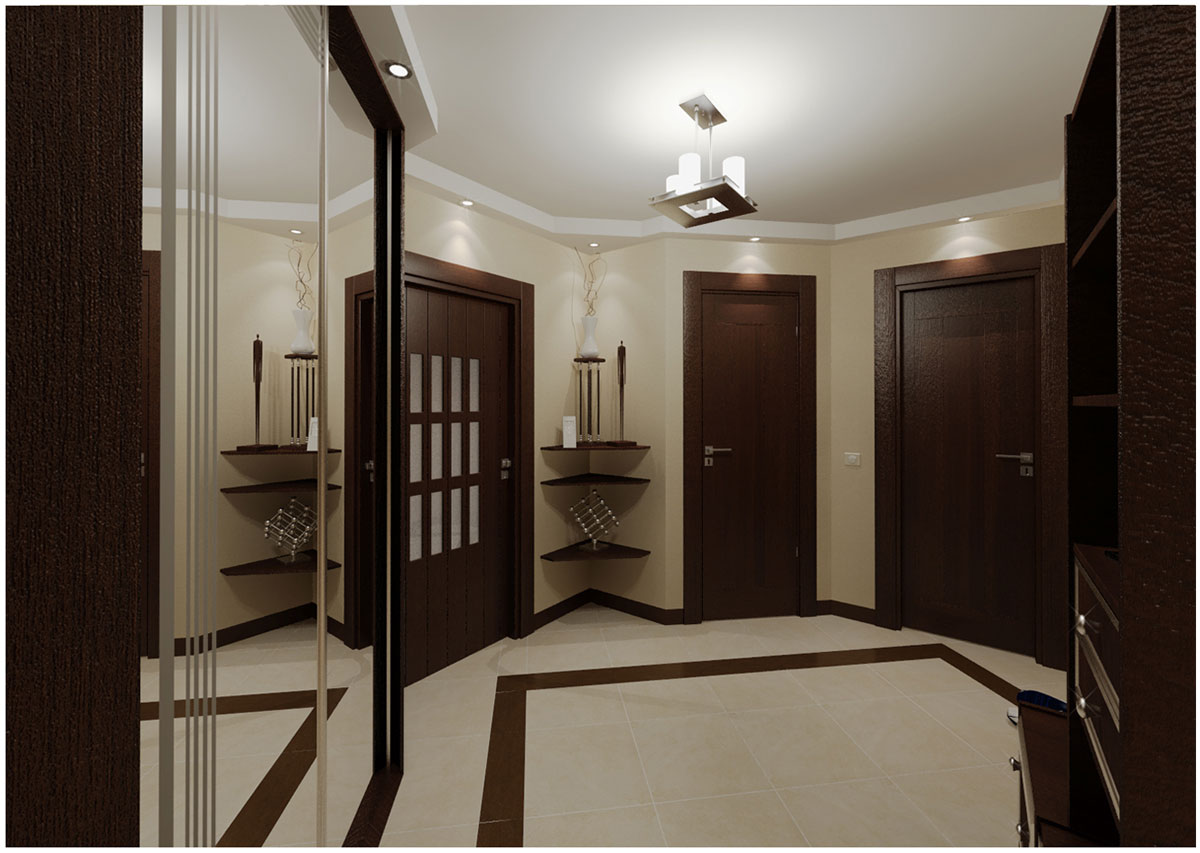 bright doors in the interior of the kitchen