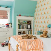 prekrasna boja tiffany na fotografiji dizajna spavaće sobe