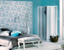 colore tiffany chic nell'interno della camera da letto