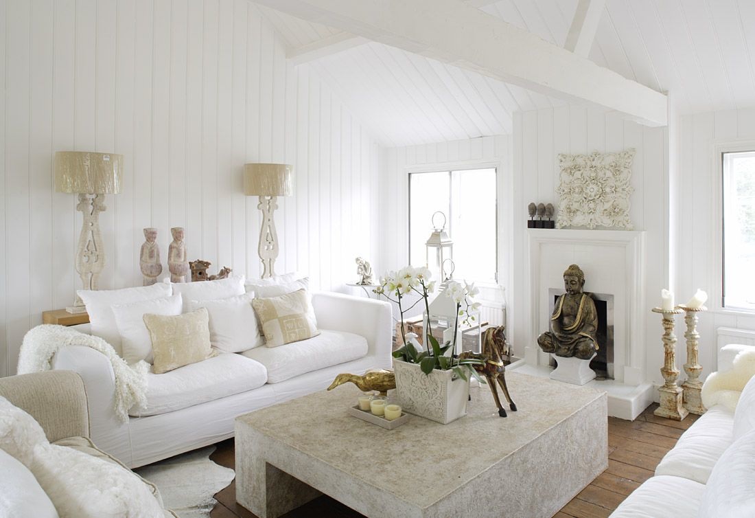 light bedroom interior in white