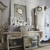 bellissimo design della camera da letto nello stile di una foto shabby chic