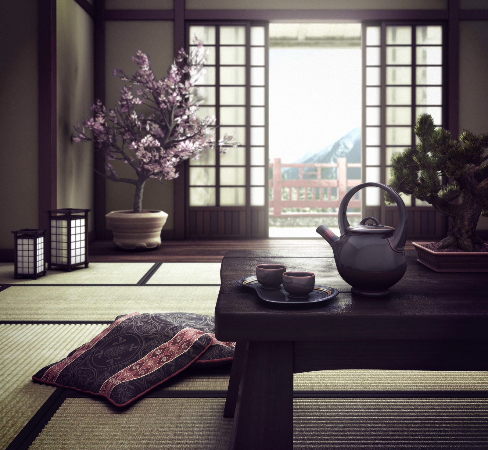 beautiful japanese style corridor style