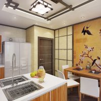 svijetla slika interijera spavaće sobe u japanskom stilu