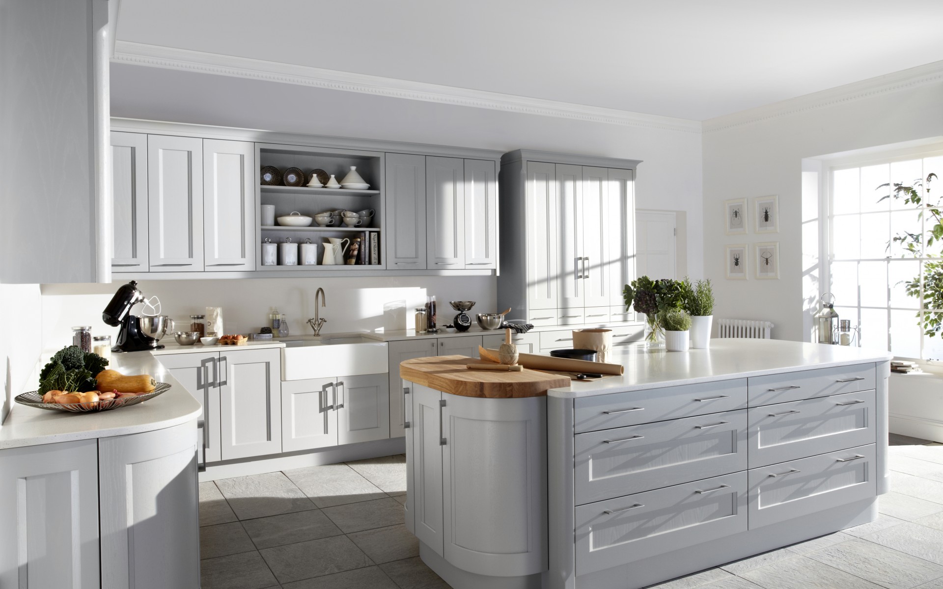 light gray kitchen design