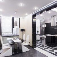 design elegante corridoio in foto in stile high-tech