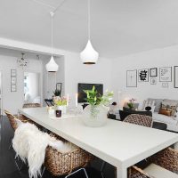 pareti bianche in stile scandinavo in stile interno