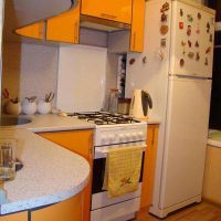veliki hladnjak u stilu kuhinje u svijetloj boji slike
