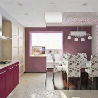 kombinacija lila boje u unutrašnjosti slike kuhinje