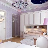 kombinacija lila boje u stilu fotografije spavaće sobe