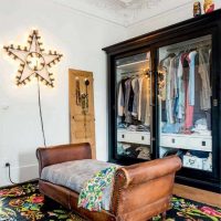 arredamento bellissimo camera da letto nello stile della foto boho