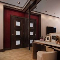 bright corridor style in wenge color photo