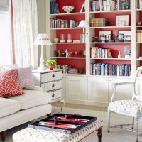 beautiful burgundy color in the interior of the kitchen picture