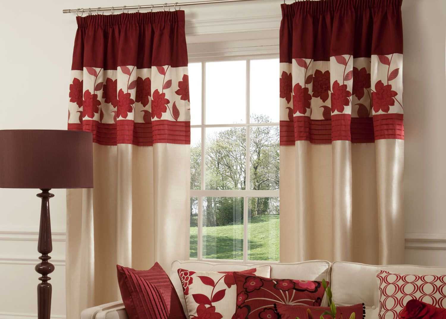 rich burgundy color in the interior of the living room