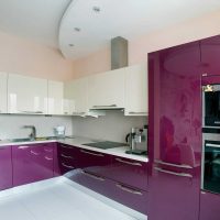 gaya dapur moden dalam gambar warna ungu