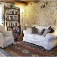 light decor hallway in provence style photo