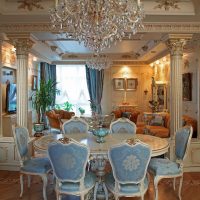 light baroque style kitchen decor photo