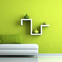 svijetla boja pistacija u stilu slike spavaće sobe