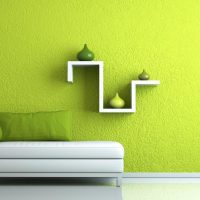 colore pistacchio brillante nello stile della foto della camera da letto