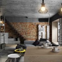 arredamento insolito nella foto in stile loft