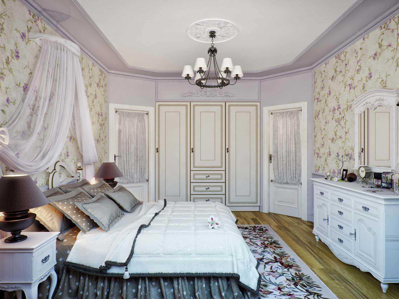 prekrasan dekor spavaće sobe u stilu Provanse