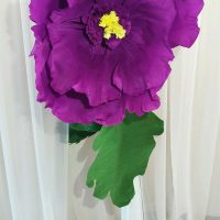 multicolored paper flowers in the decor of the festive hall picture