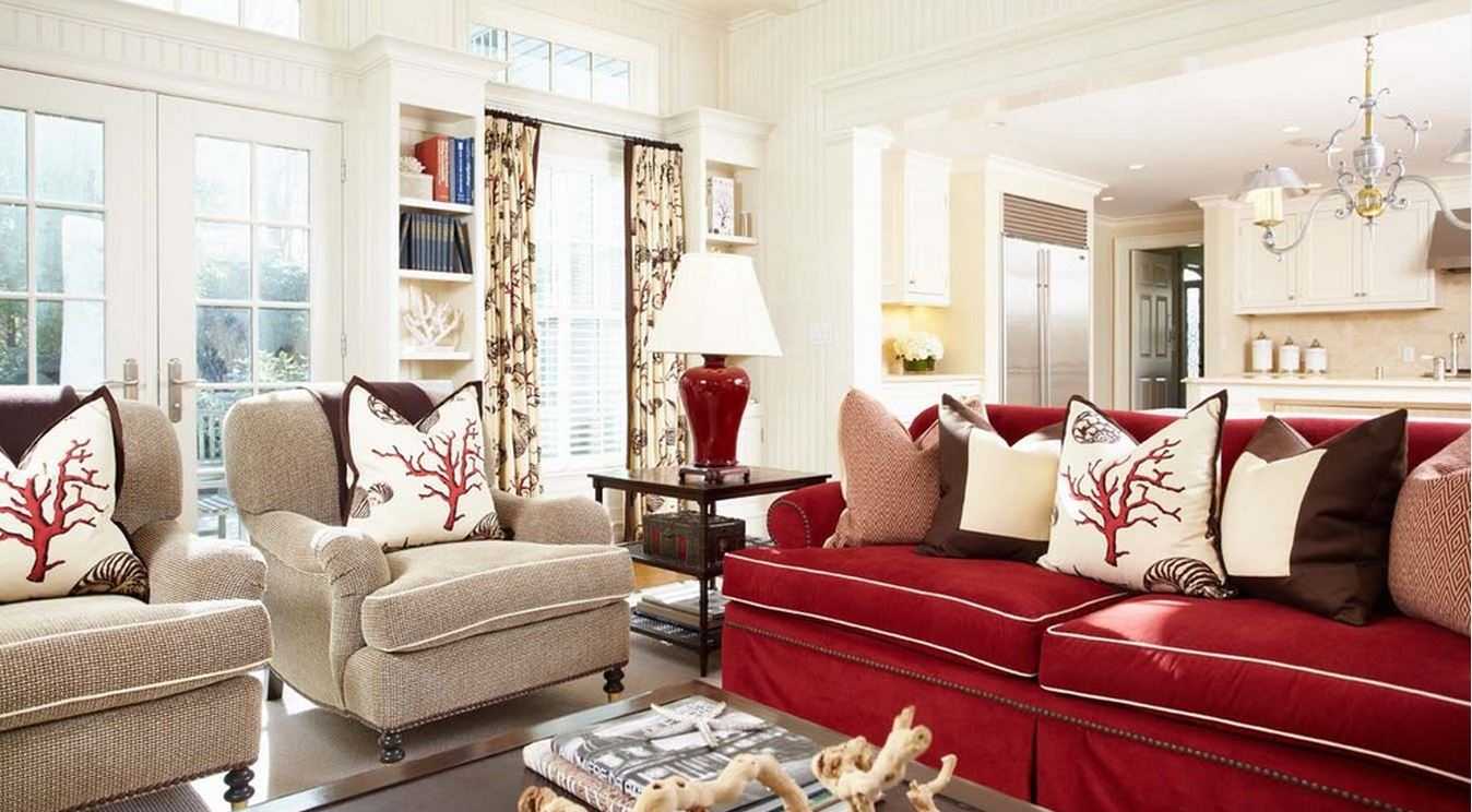 kombinacija crvene s drugim bojama u stilu hodnika