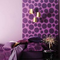 combination of lilac color in the design of the hallway picture