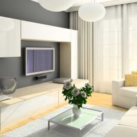 светло бели мебели в декора на хола снимка