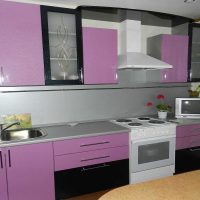 gaya dapur yang indah dengan gambar warna ungu