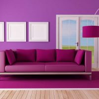 svijetlo ljubičasta sofa u stilu fotografije u spavaćoj sobi