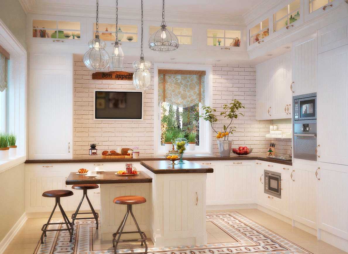 bellissimo stile di cucina di lusso in stile classico