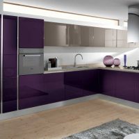 unusual kitchen decor in purple tint picture