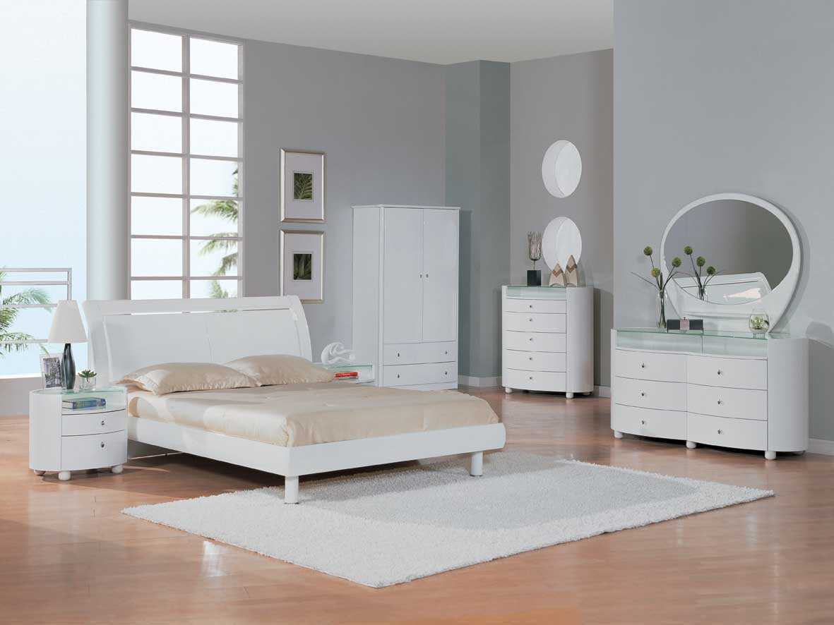 mobilier de chambre blanc lumineux