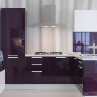 modern kitchen interior in purple tint picture