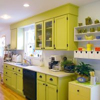 beautiful pistachio color in the decor of the hallway picture