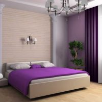 bright corridor design in purple photo