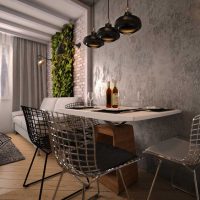 intérieur lumineux de l'appartement dans la photo de style loft