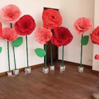 multicolored paper flowers in the design of the hall picture