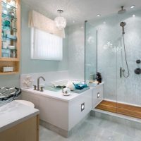 variant of decorative color stucco in bathroom design photo