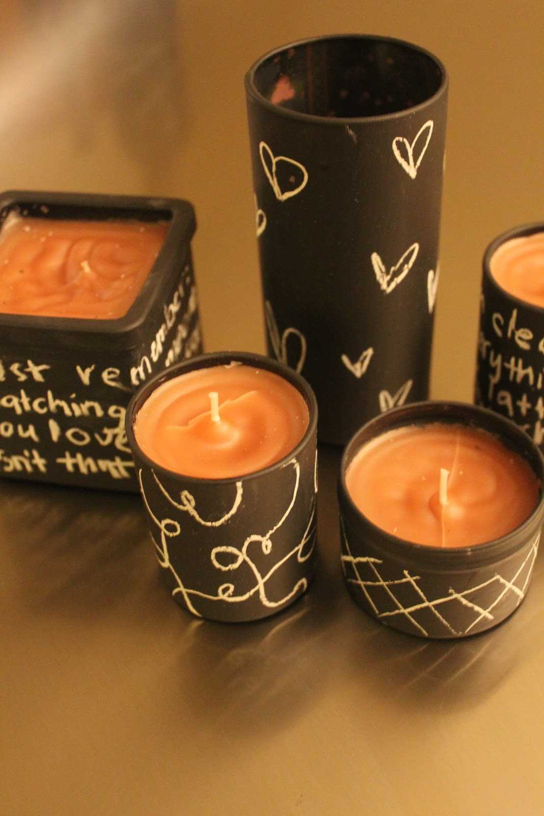 DIY light decoration of candles