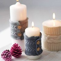 L'idea della decorazione originale di candele con le proprie mani foto