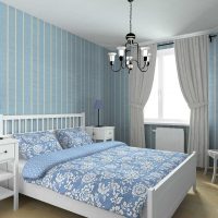 una combinazione di colori scuri nel design della foto della camera da letto