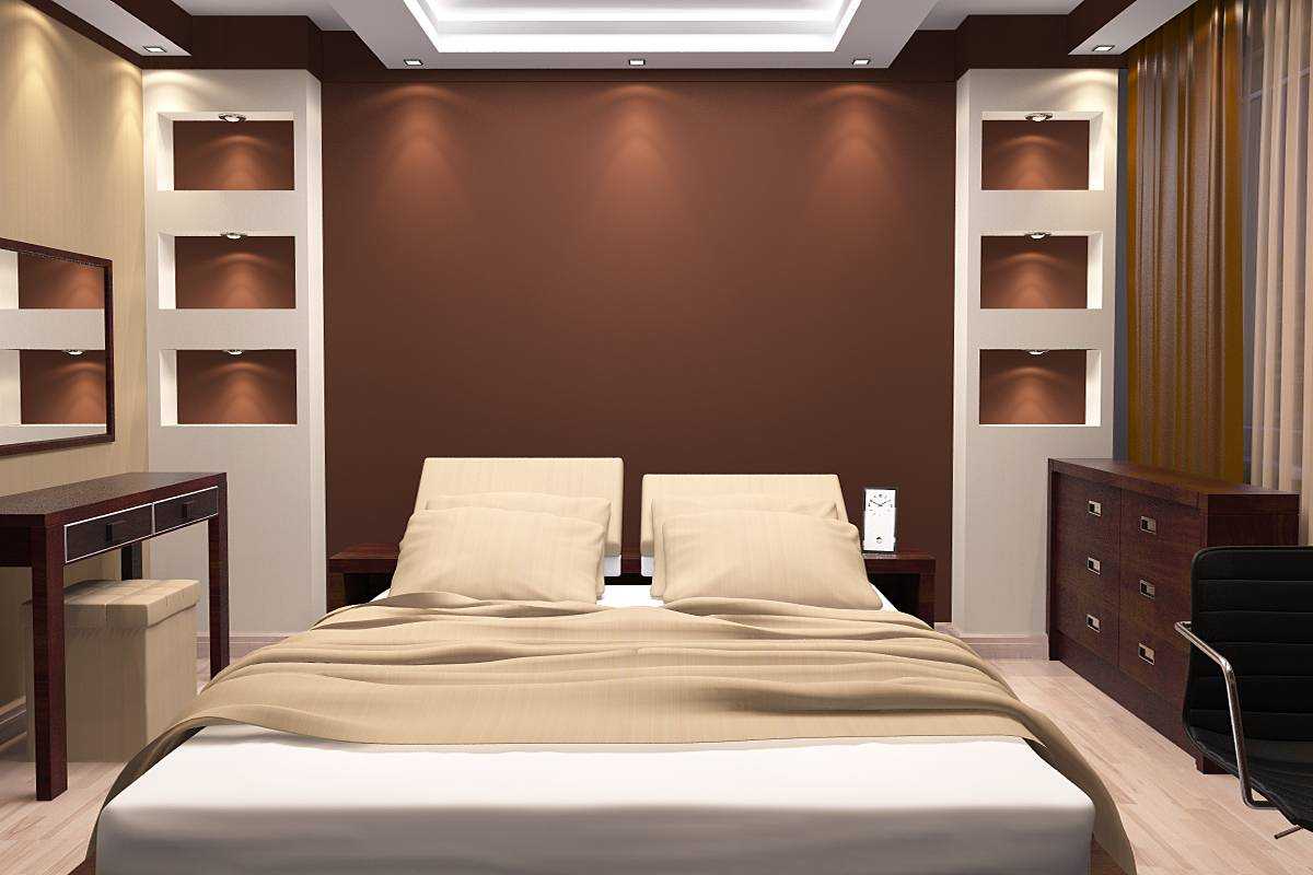 kombinacija svijetlih boja u dizajnu spavaće sobe