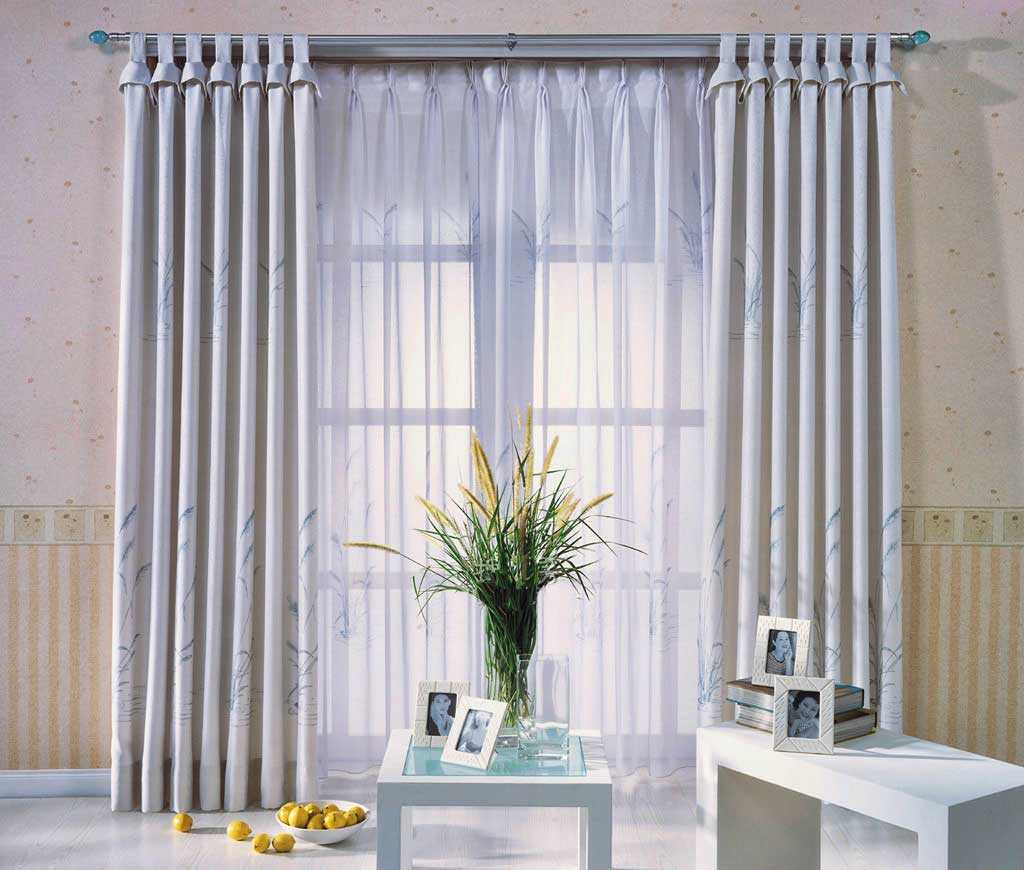 light window decoration with curtains