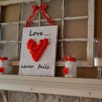 beautiful decoration of the apartment with improvised materials for Valentine's Day picture