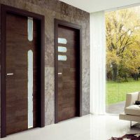 wooden doors in apartment design picture