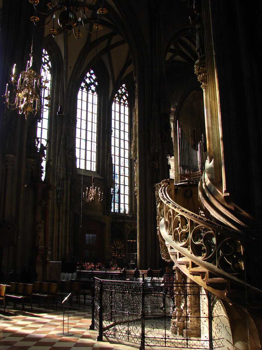 beautiful facade of the bedroom in the Gothic style