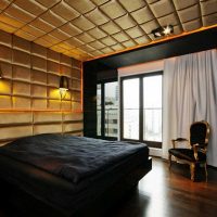 neobičan dizajn spavaće sobe sa zidnim pločama fotografija