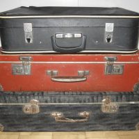 light room design with old suitcases photo