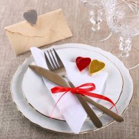 unusual decoration of the room with your own hands on Valentine's Day photo